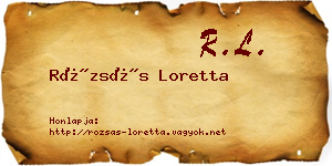 Rózsás Loretta névjegykártya